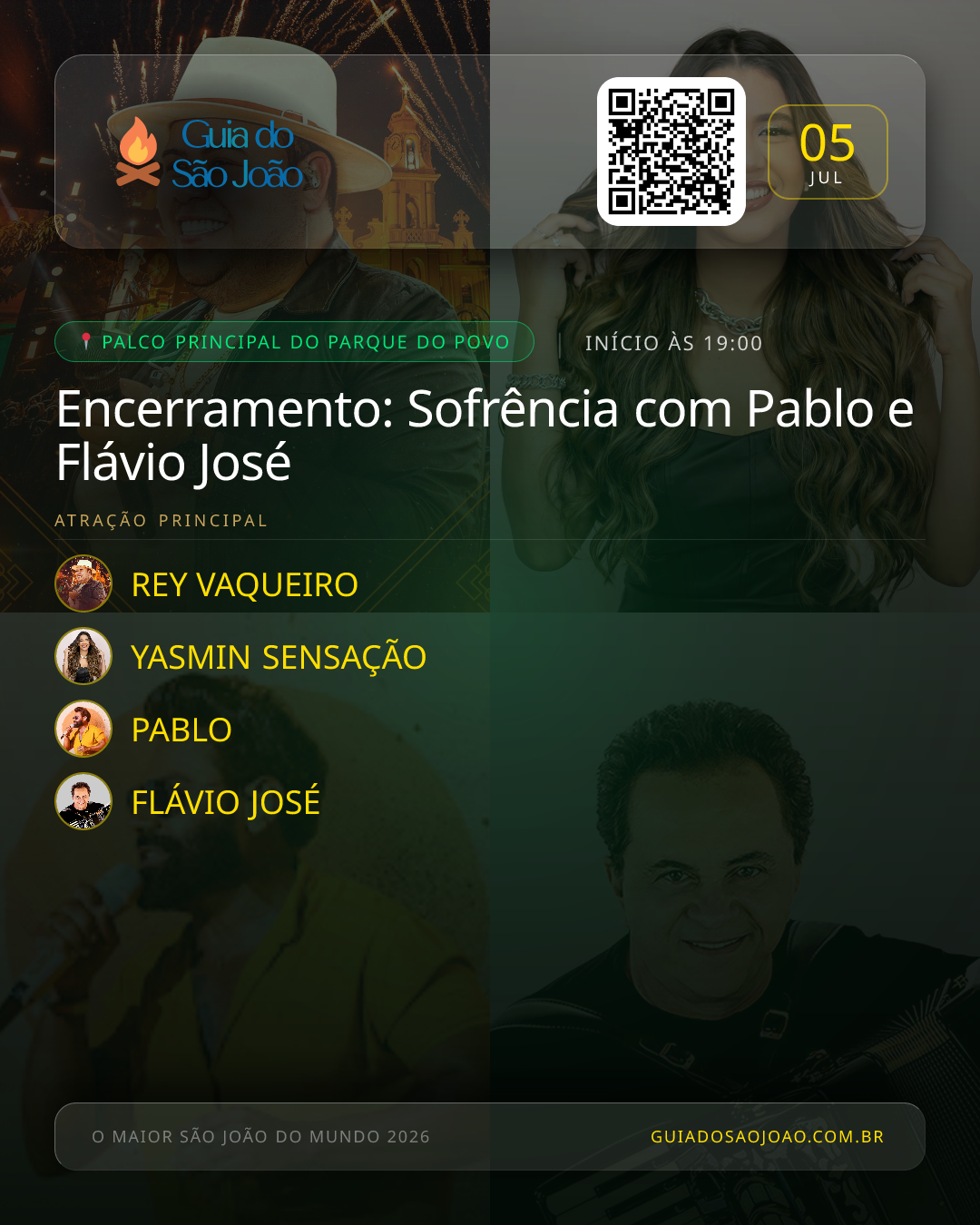 Card do evento Encerramento: Sofrência com Pablo e Flávio José