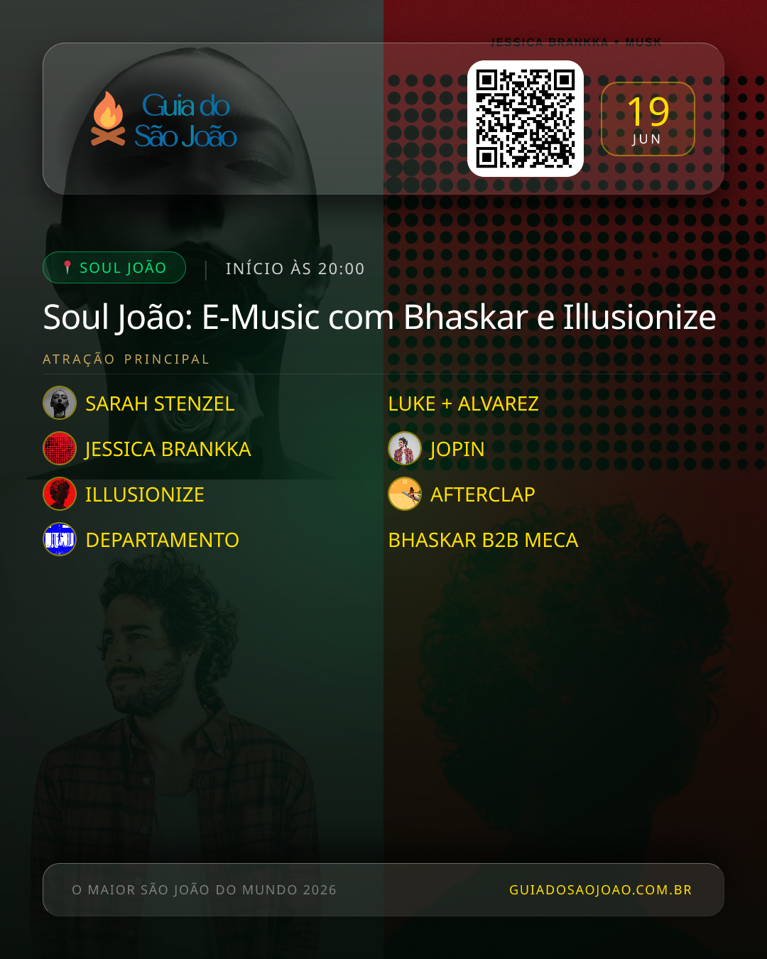 Card do evento Soul João: E-Music com Bhaskar e Illusionize