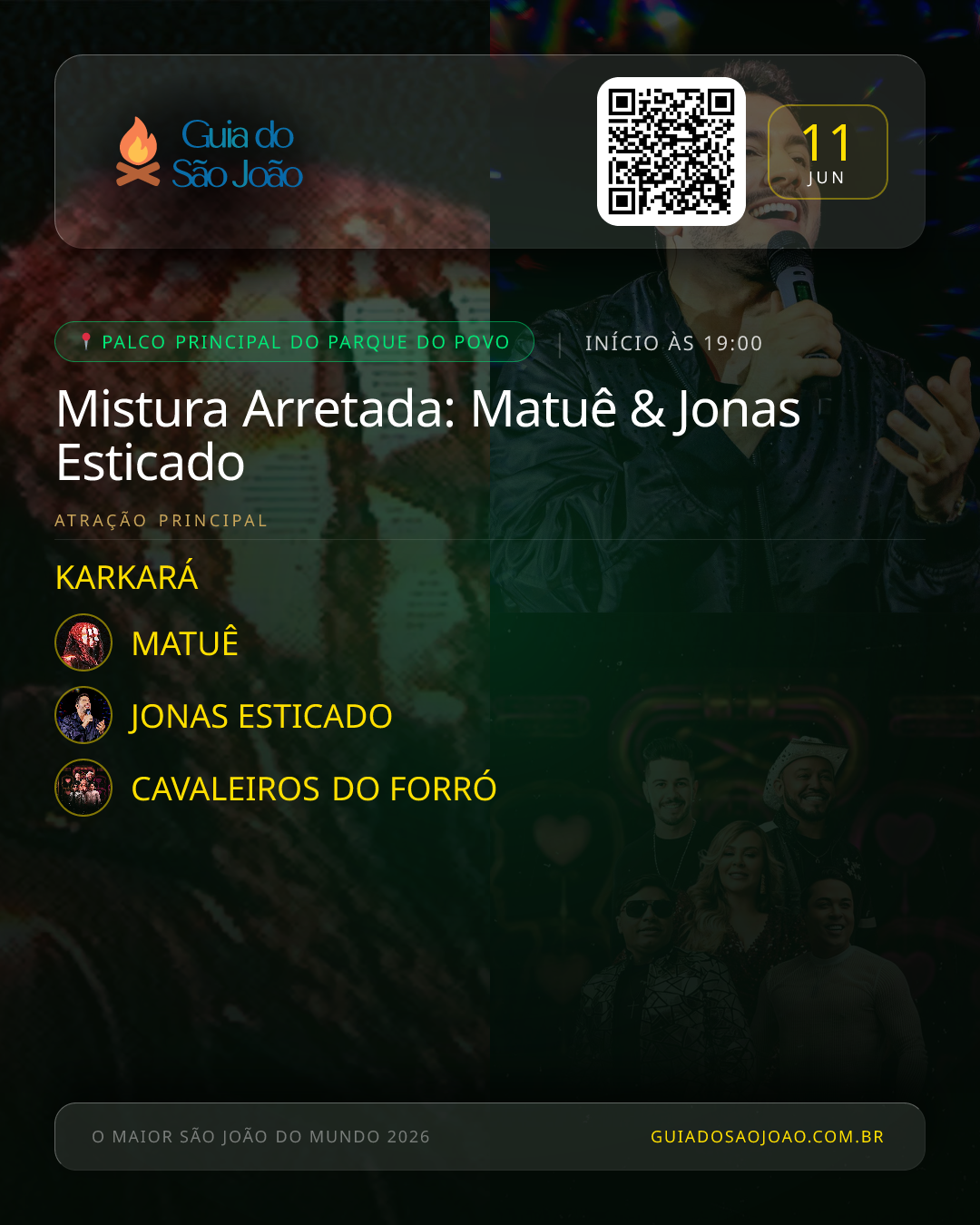 Card do evento Mistura Arretada: Matuê & Jonas Esticado