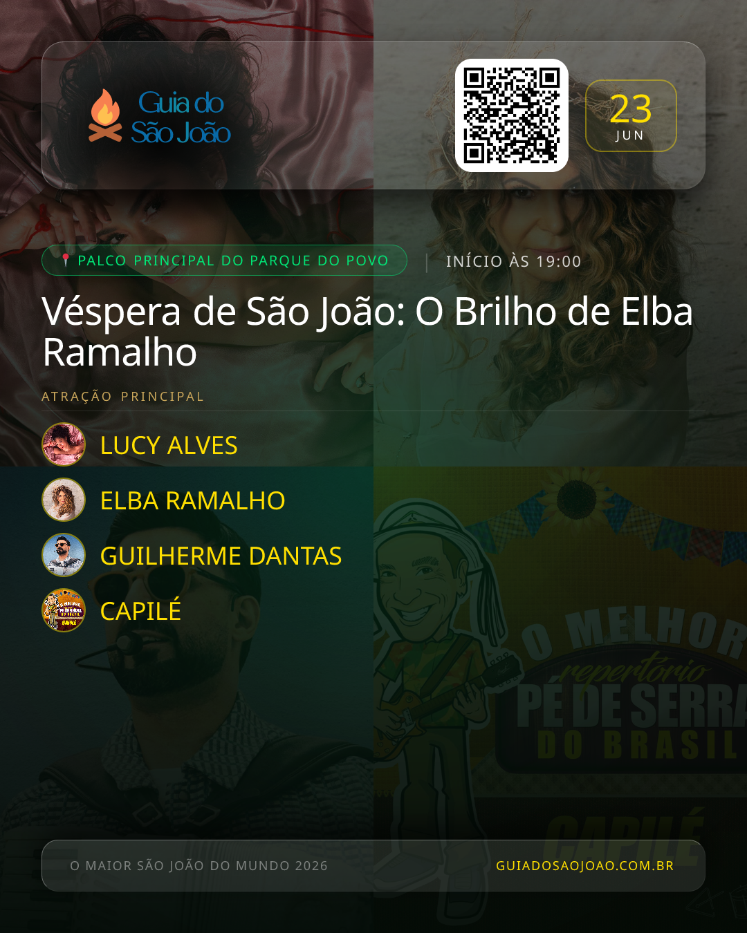 Card do evento Véspera de São João: O Brilho de Elba Ramalho